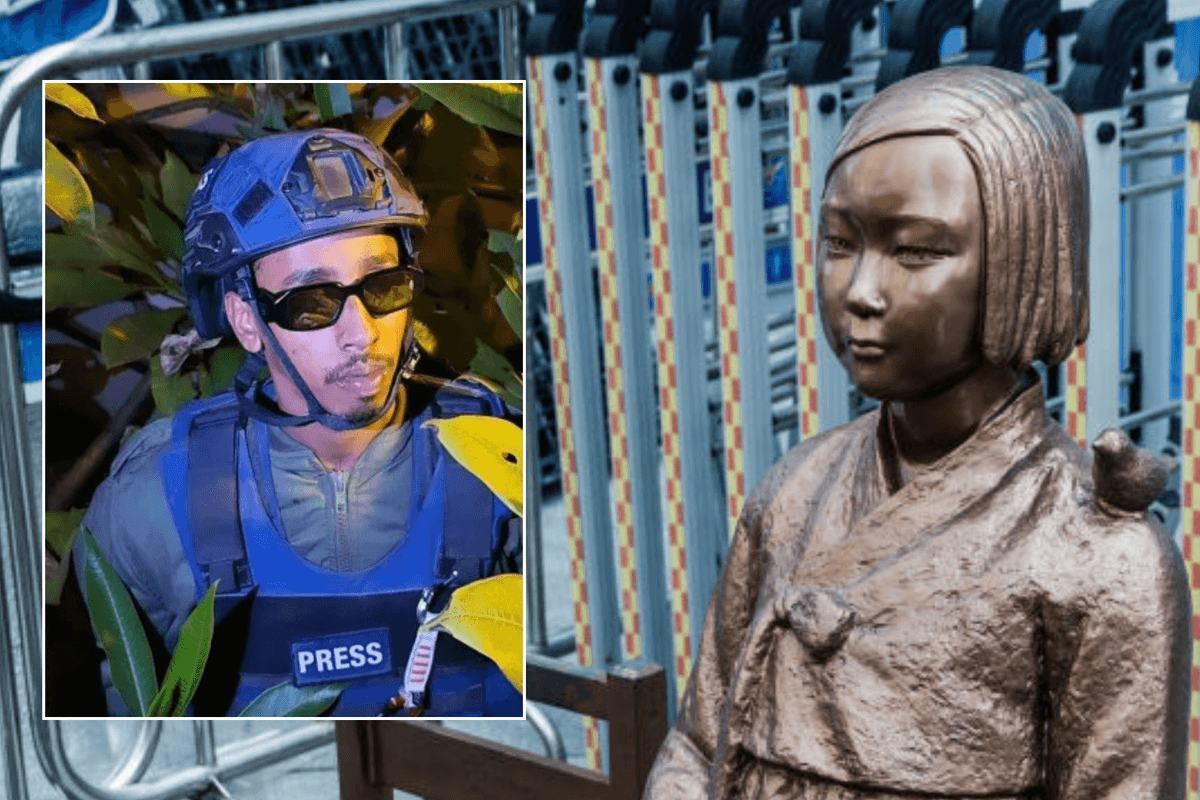 American influencer jailed in South Korea after kissing memorial to Second World War sex slaves