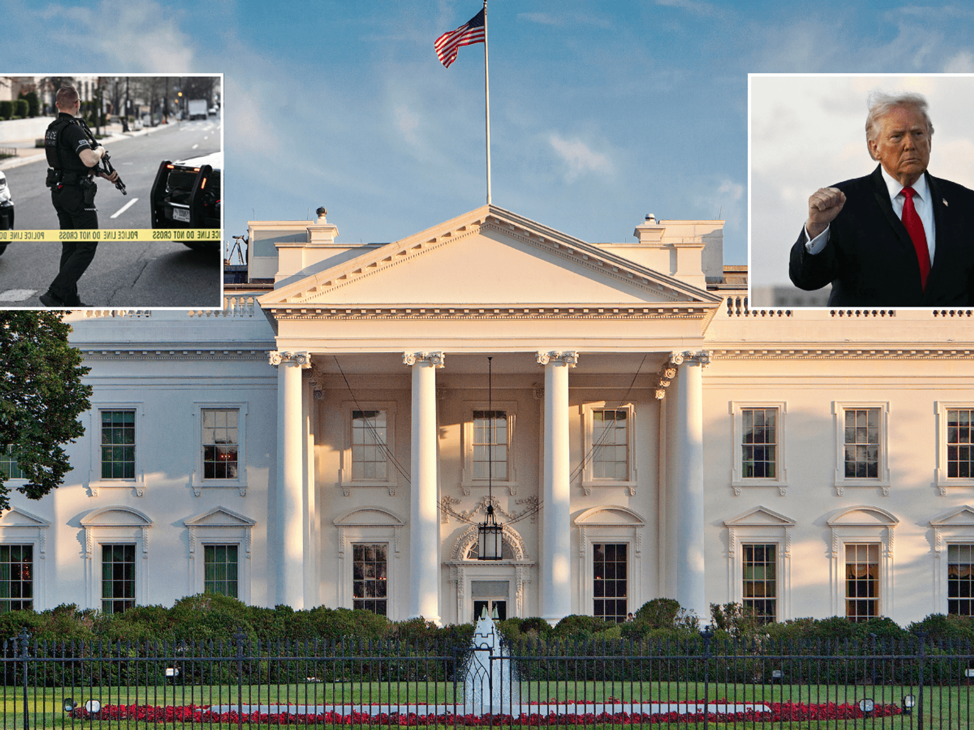 Man tackled to the ground after attempting to break into White House - with Donald Trump inside