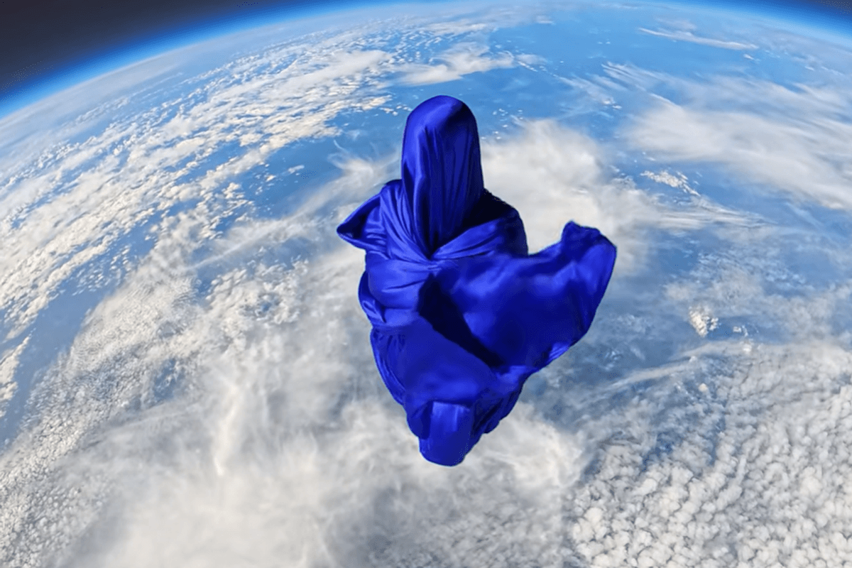 Ghostly figure floats on the edge of space in eerie new photos