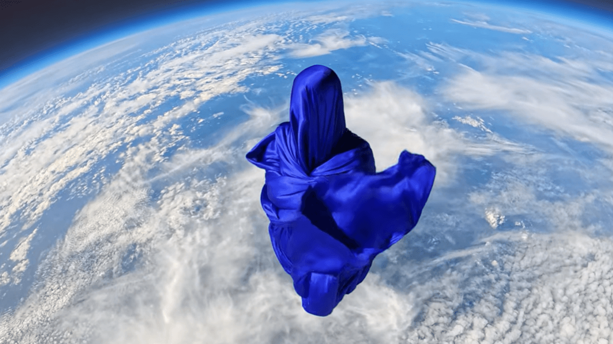 Ghostly figure floats on the edge of space in eerie new photos