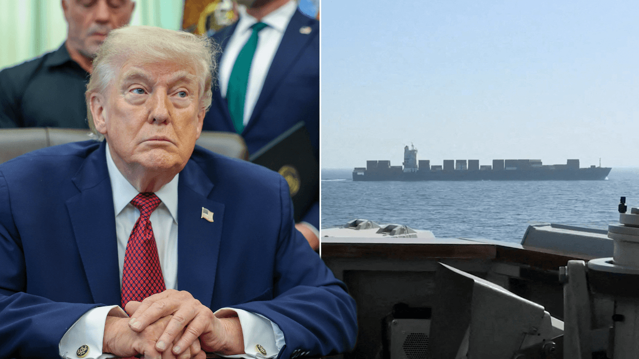 'It didn't go well for them!' US forces blow a hole in hulking Iranian ship - then seize it