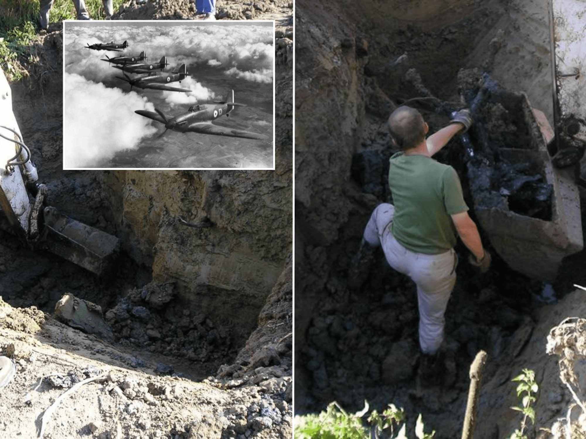 RAF pilot shot down in WWII is found sitting upright in his Hurricane after 86 years