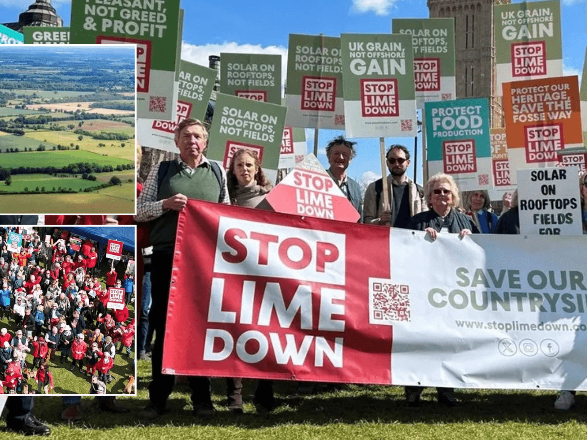 Thousands protest against huge solar farm over fears it will destroy 'beautiful' English countryside