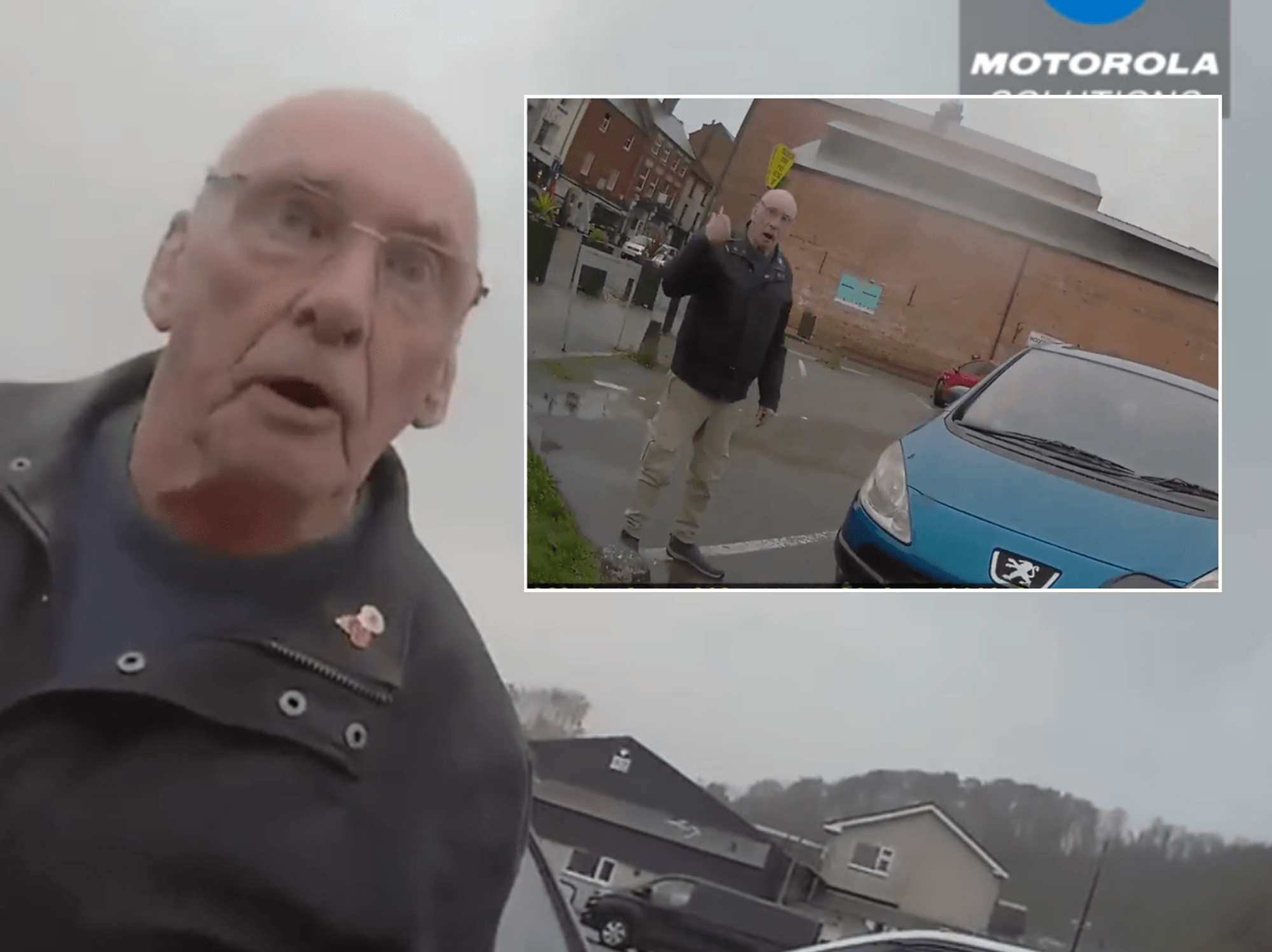 Watch the moment furious 77-year-old slaps traffic warden and threatens to 'lump' her
