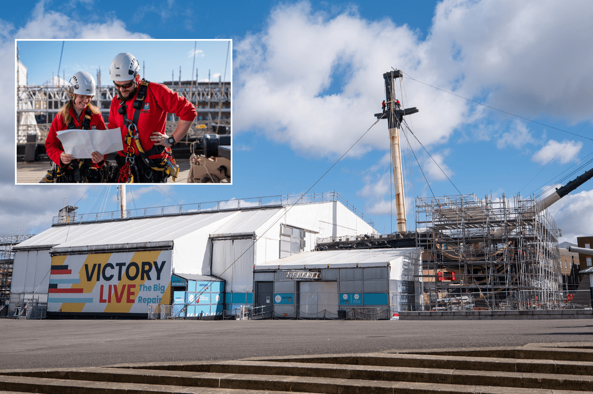 Lord Nelson's flagship HMS Victory to have masts removed as £42millon repair reaches major milestone