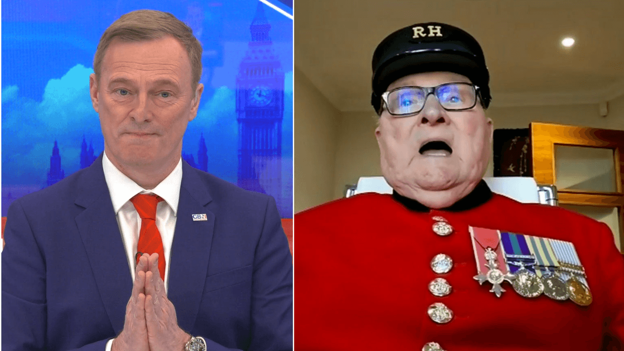 ‘I’ve got tears in my eyes!’ Martin Daubney becomes emotional as 96-year-old veteran Colin Thackery sings patriotic songs