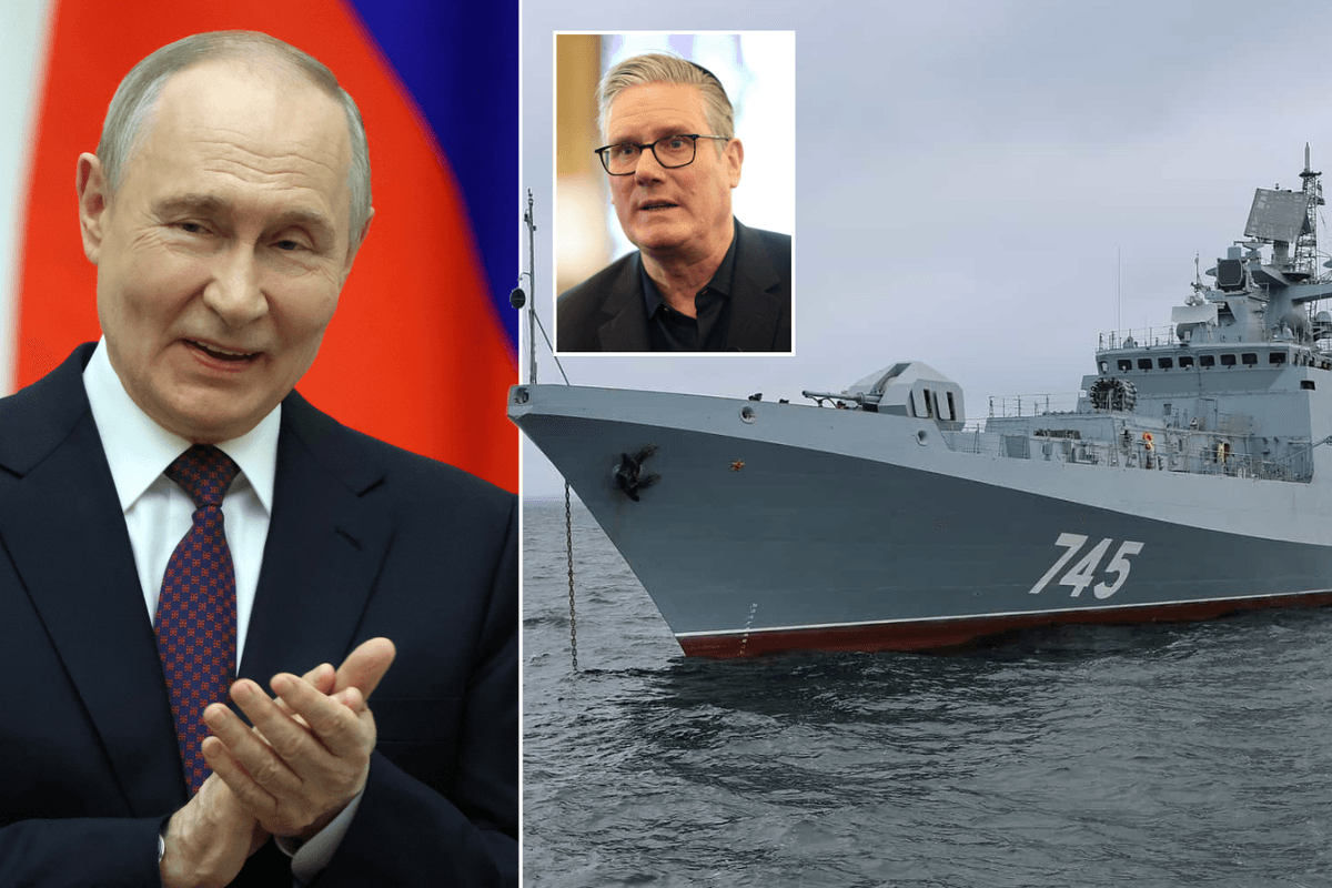 Vladimir Putin sends warship packed full of weapons sailing through Channel in open defiance of Keir Starmer