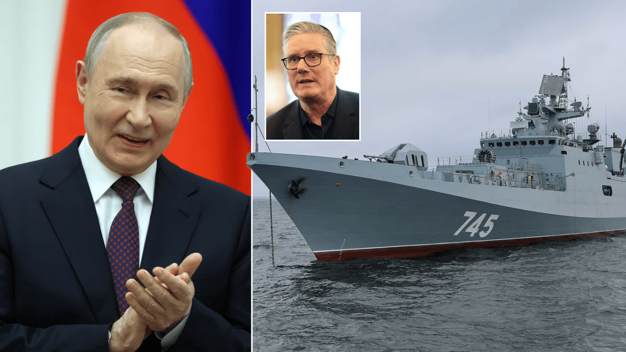 Vladimir Putin sends warship packed full of weapons sailing through Channel in open defiance of Keir Starmer
