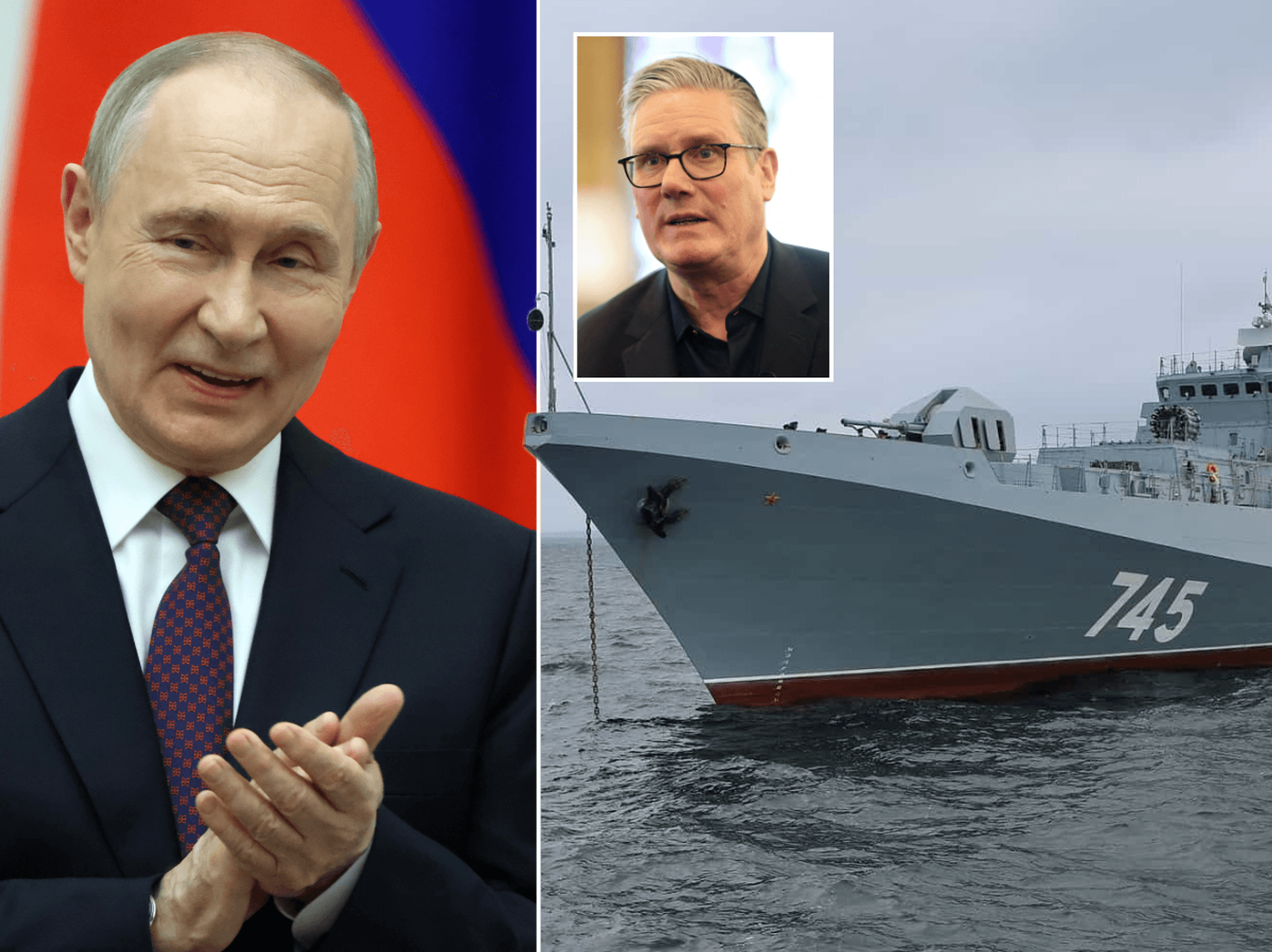 Vladimir Putin sends warship packed full of weapons sailing through Channel in open defiance of K...