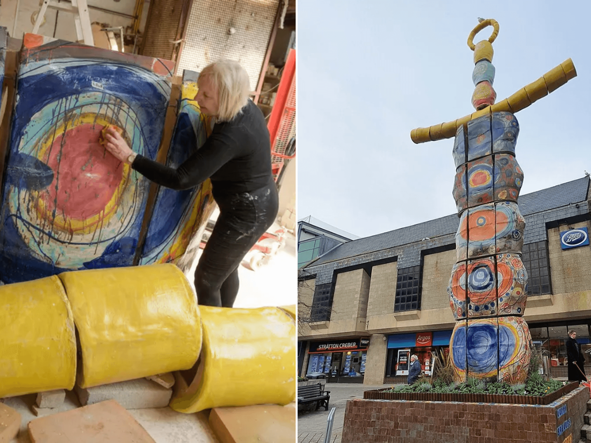Locals demand hulking 38-foot 'totem pole' statue is removed from Cornish town square