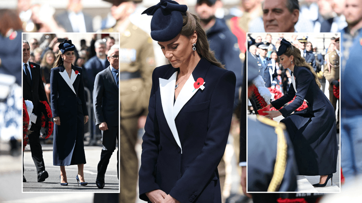 Princess of Wales makes historic outing at Cenotaph wearing poppy on behalf of King Charles