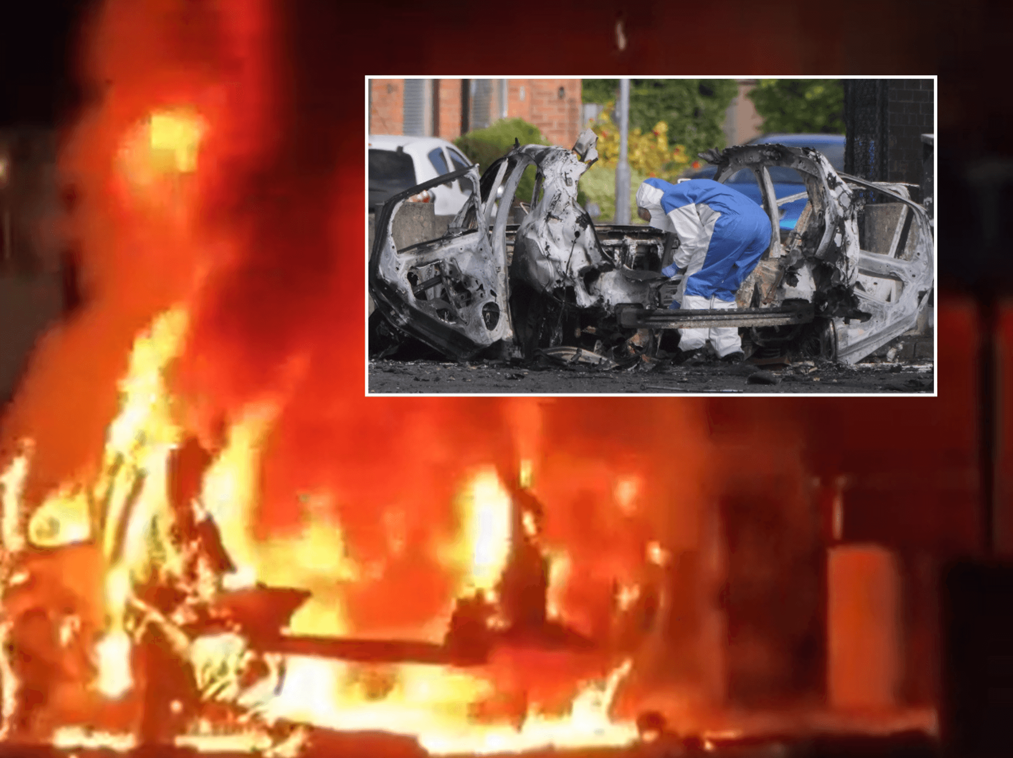 Car bomb explodes outside Belfast police station in suspected 'New IRA' attack