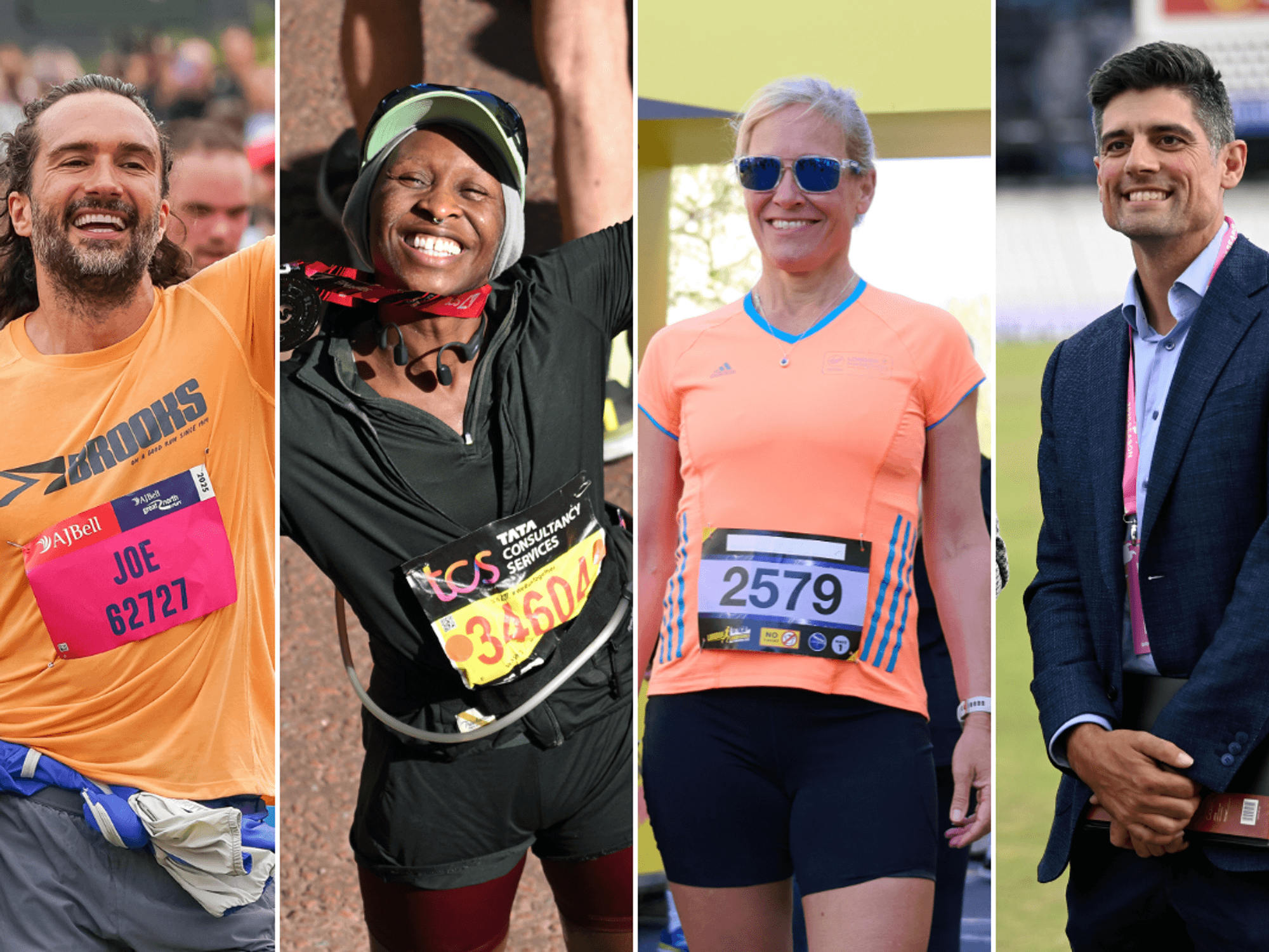 British celebrities out in force at London Marathon as stars battle brutal course