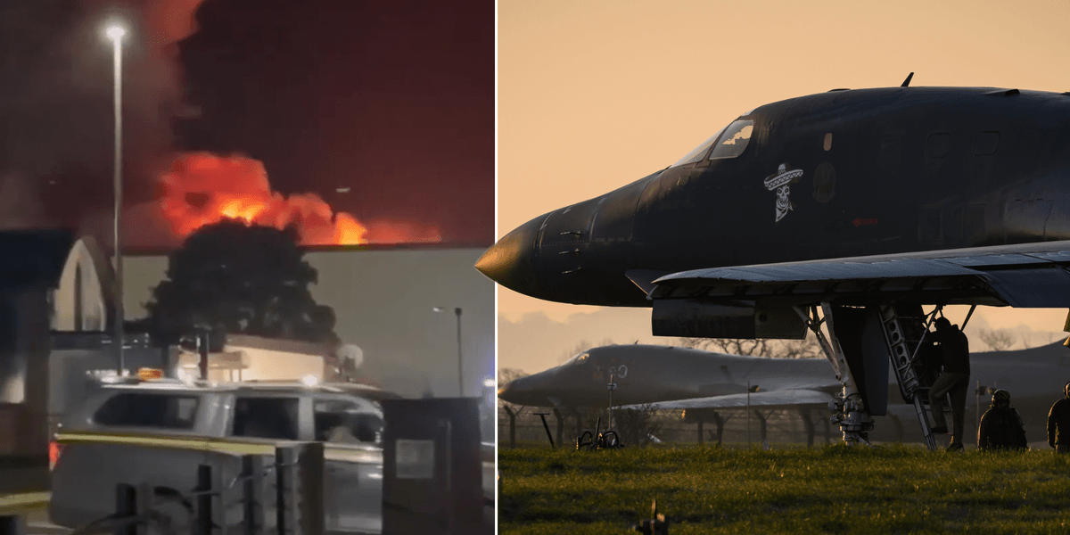 US Air Force launches probe into mystery fire which broke out at RAF base used for Iran strikes US Air Force launches probe into mystery fire which broke out at RAF base used for Iran strikes
