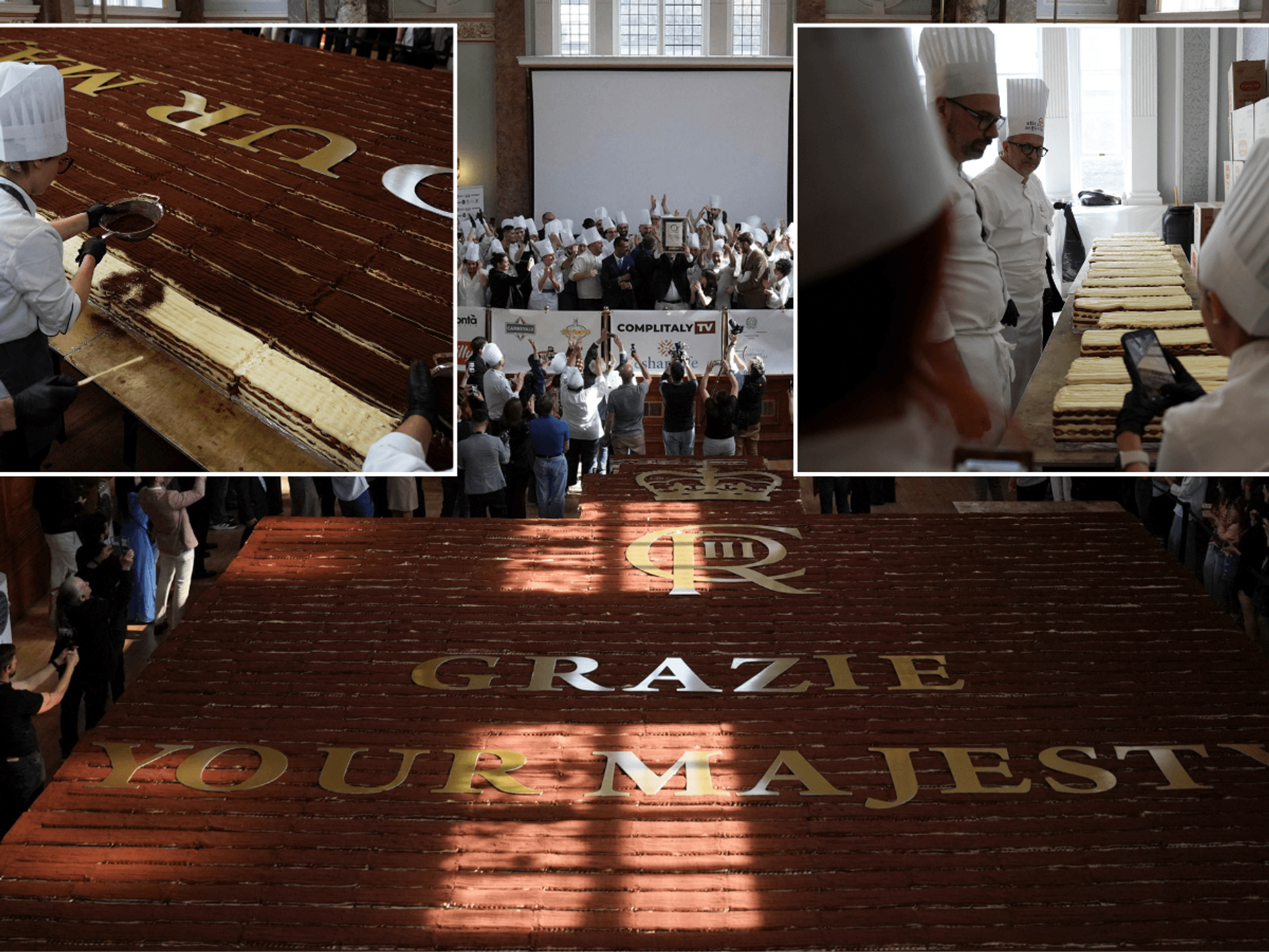 Another world record set in London as chefs serve longest tiramisu measuring nearly 1,500ft