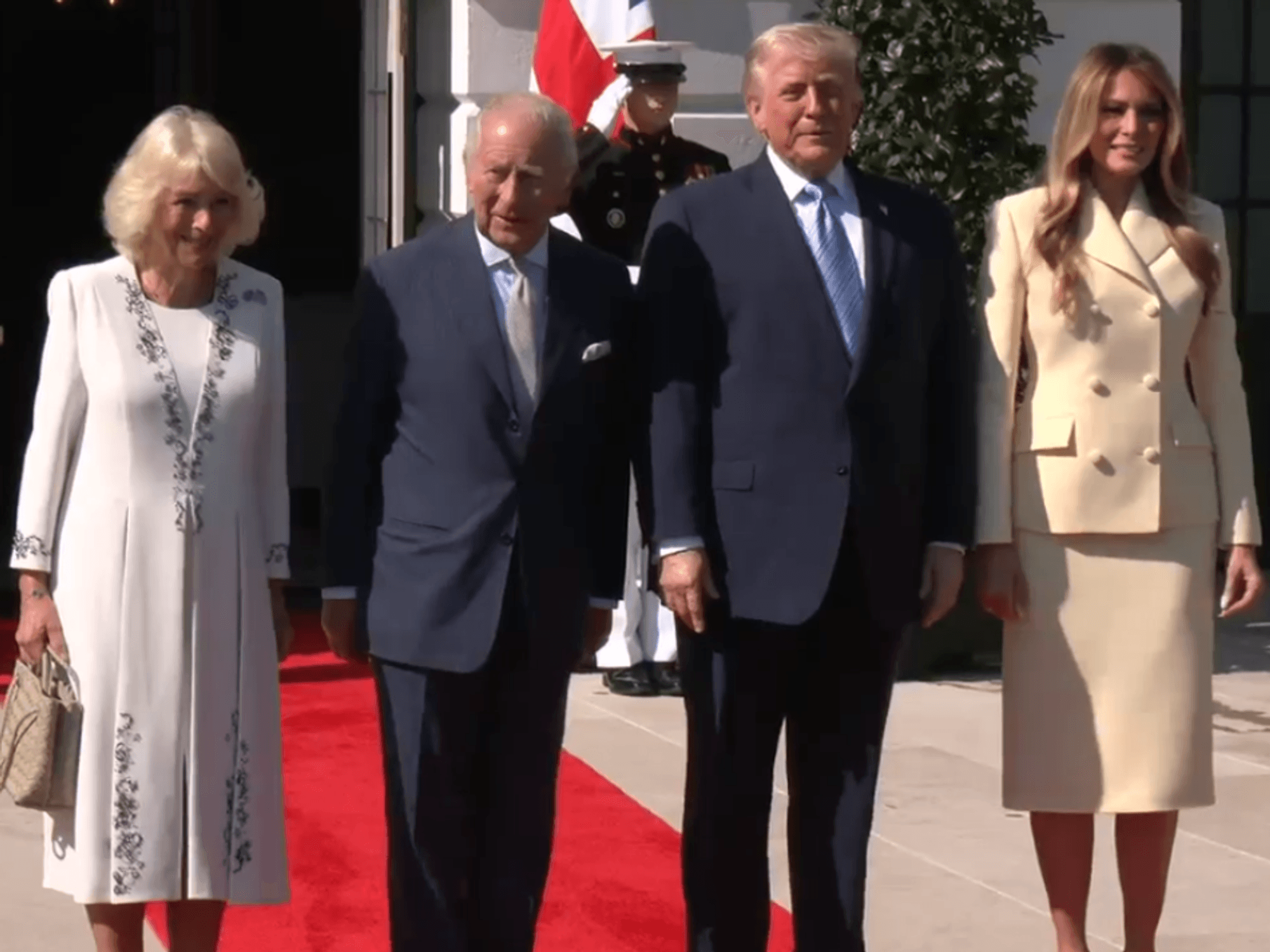 King Charles and Queen Camilla greet Donald and Melania Trump at White House in landmark moment