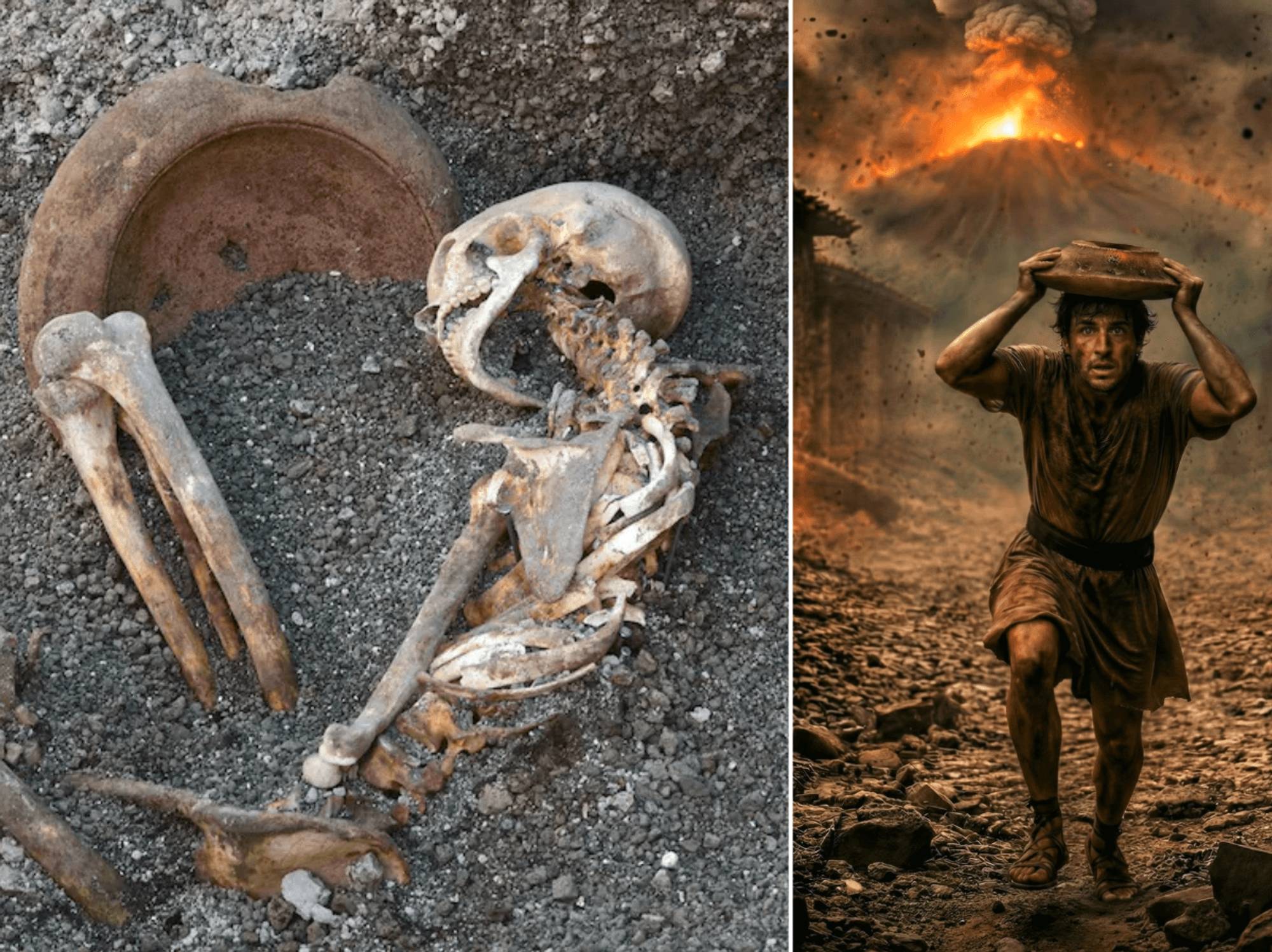 Archaeologists recreate heartbreaking final moments of young Roman desperately trying to flee Pom...
