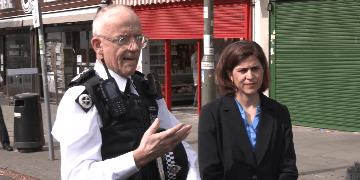 Watch the moment Sir Mark Rowley and Labour MP heckled during press conference Watch the moment Sir Mark Rowley and Labour MP heckled during press conference