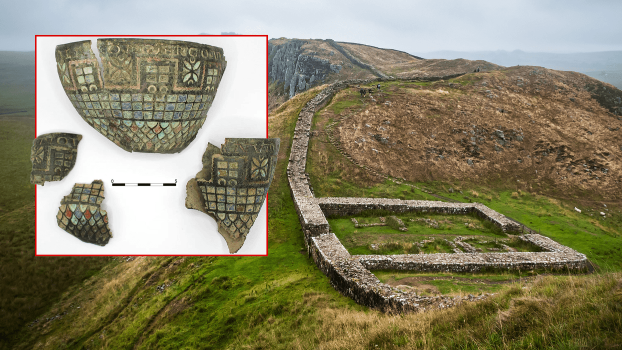 Archaeologists baffled after Roman treasure from Hadrian's Wall is found over 1,000 miles away