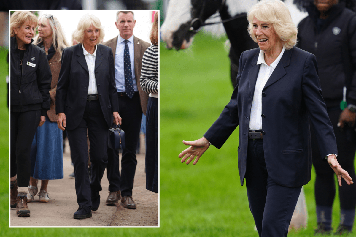 Queen Camilla breaks tradition as she swaps dresses for trousers at Badminton Horse Trials