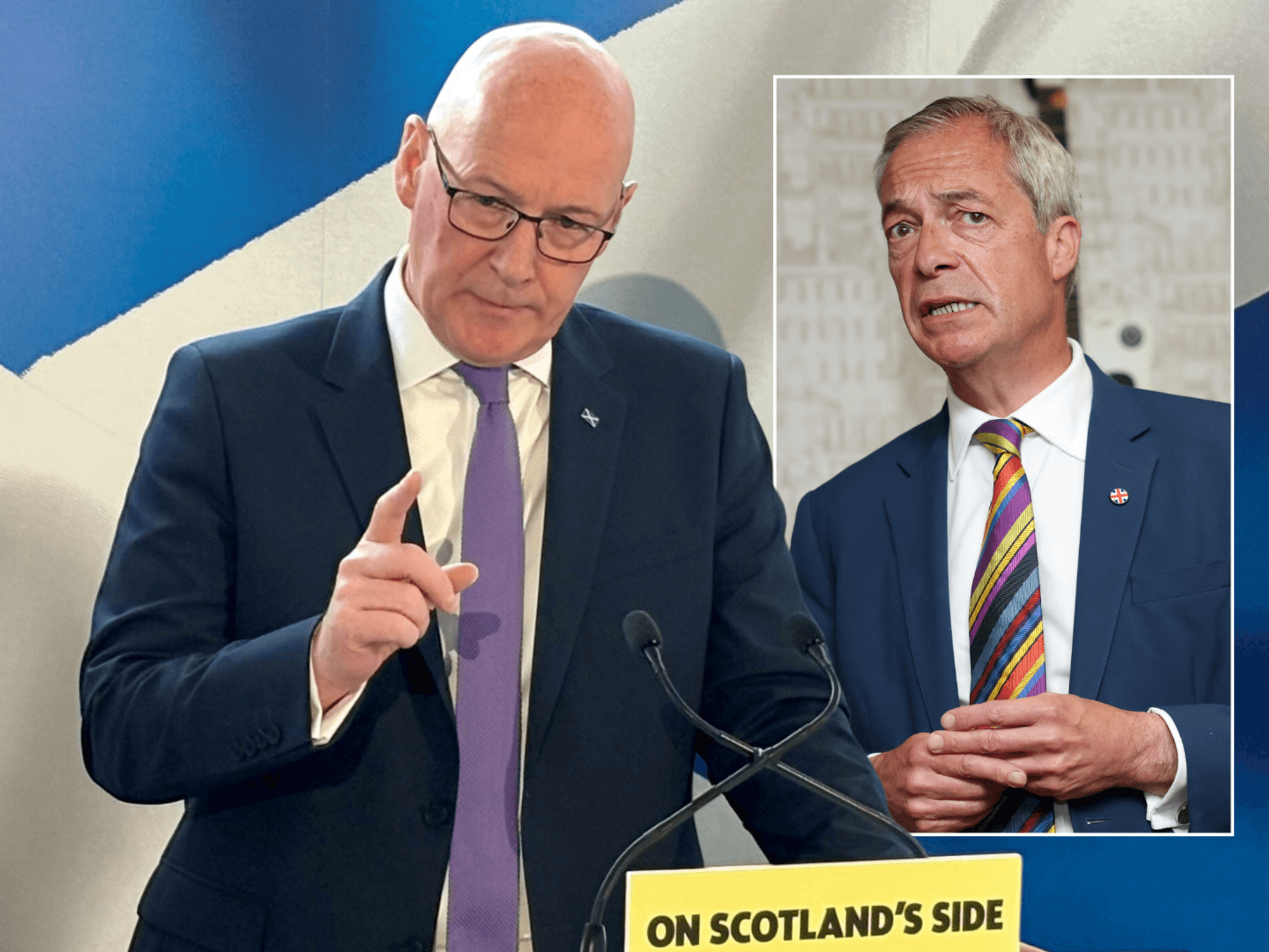 John Swinney vows to ‘lock Reform out’ after admitting Nigel Farage ‘on course to become PM’