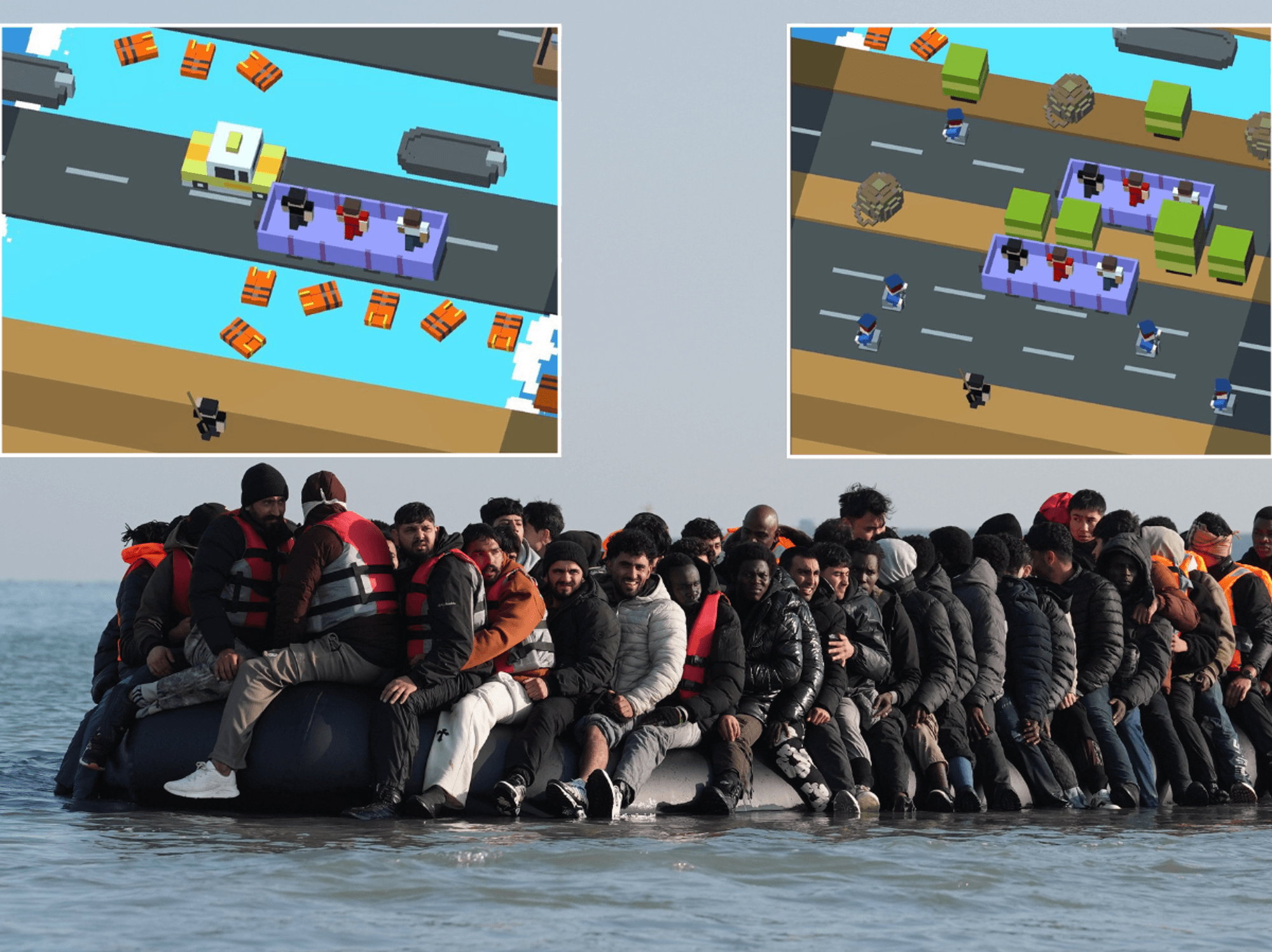 Britain's shocking milestone of 200,000 migrant Channel crossings marked in new video game