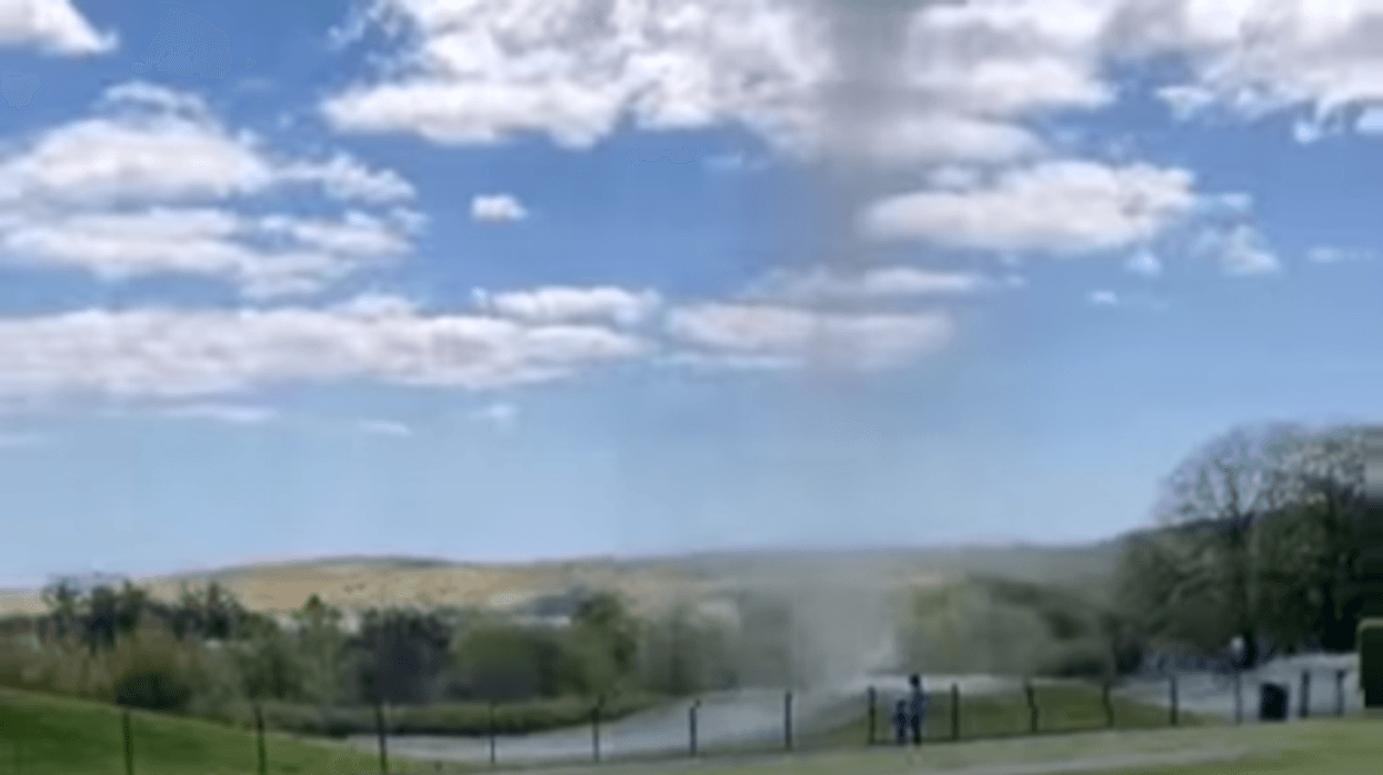 Dust devil sparks tornado fears after spinning phenomenon spotted in middle of Isle of Man park