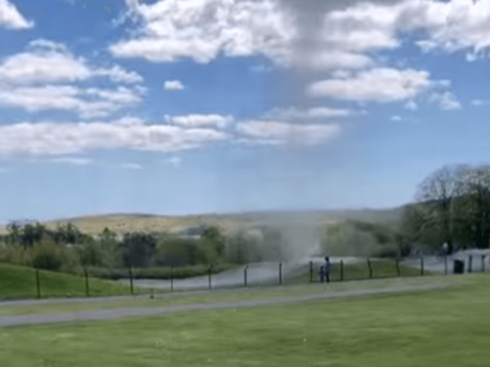 Dust devil sparks tornado fears after spinning phenomenon spotted in middle of Isle of Man park