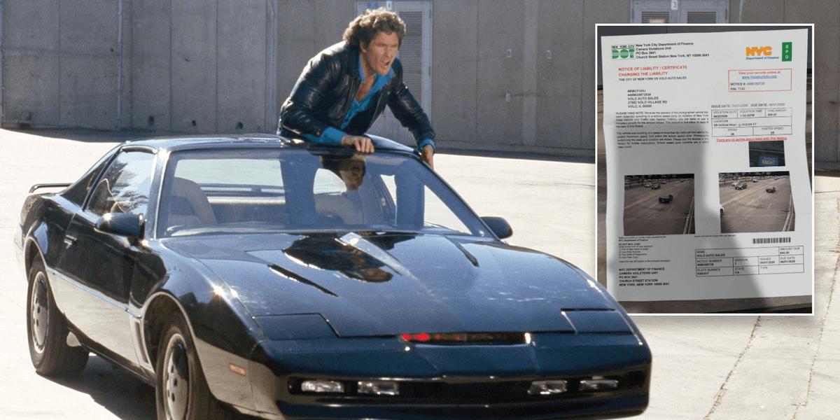 Knight Rider KITT car caught speeding through New York City Knight Rider KITT car caught speeding through New York City