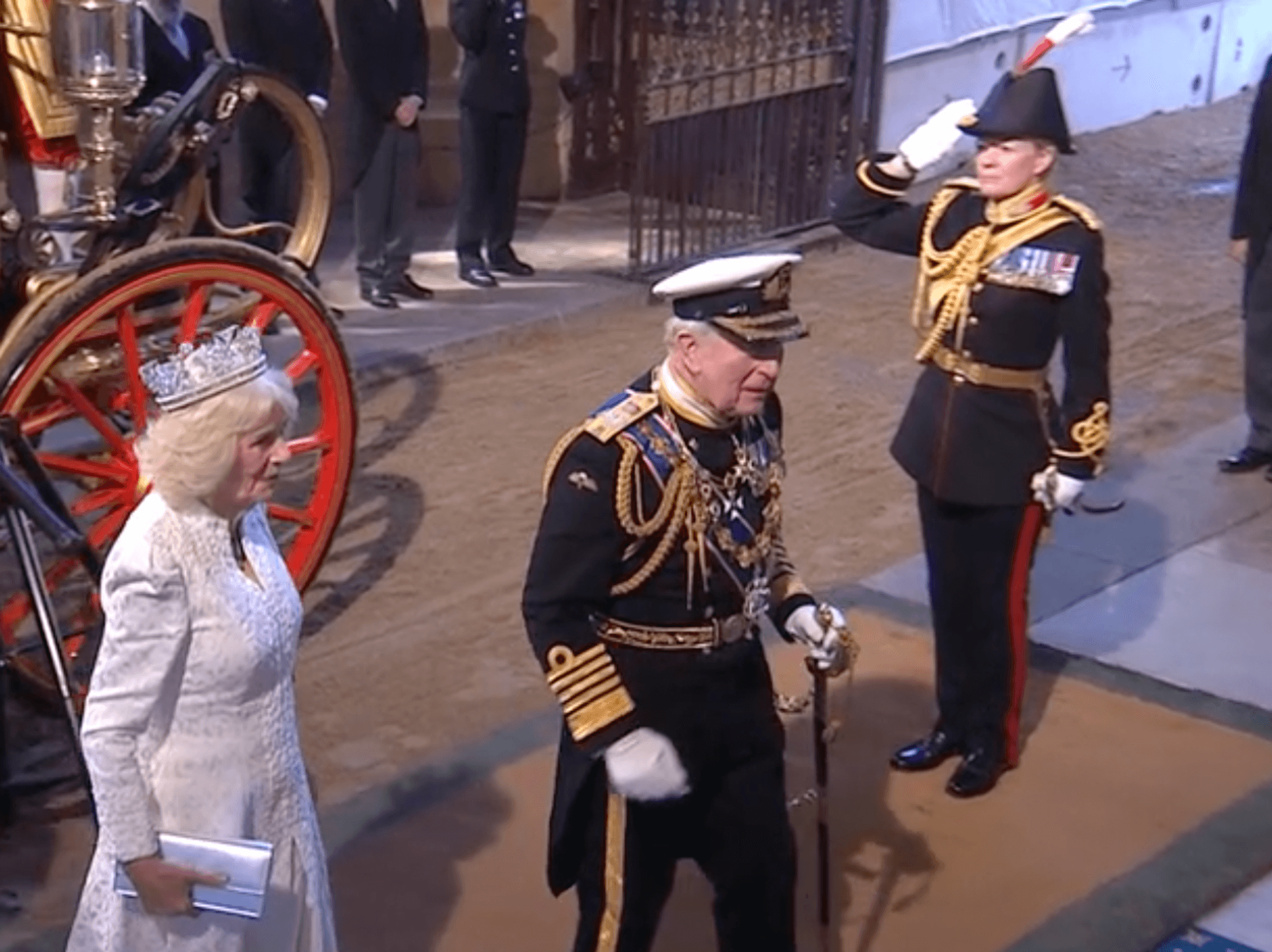 King Charles and Queen Camilla arrive at Parliament as monarch prepares to deliver King's Speech