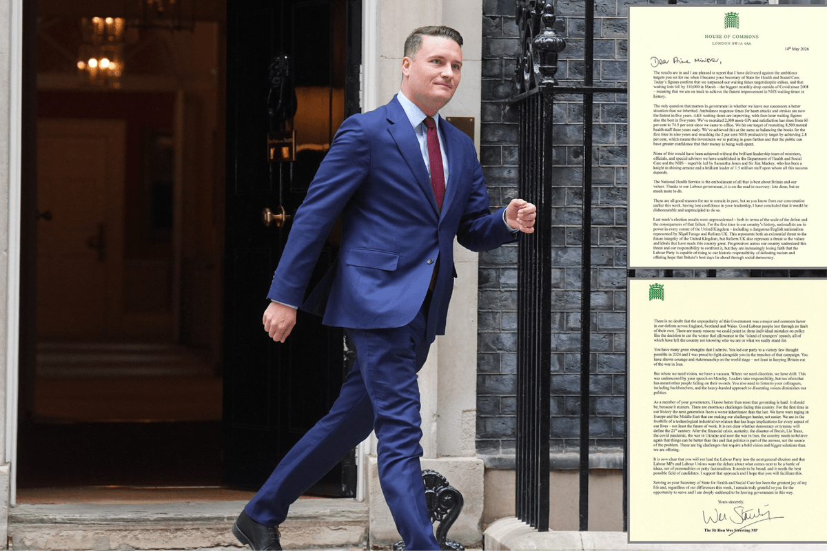 Wes Streeting QUITS as he tells Keir Starmer: 'I have lost confidence in your leadership'