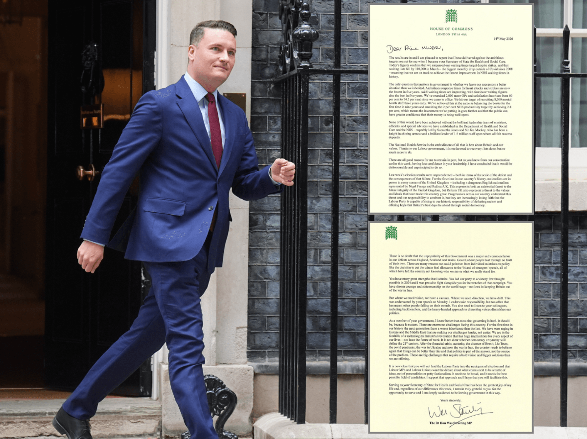 Wes Streeting QUITS as he tells Keir Starmer: 'I have lost confidence in your leadership'
