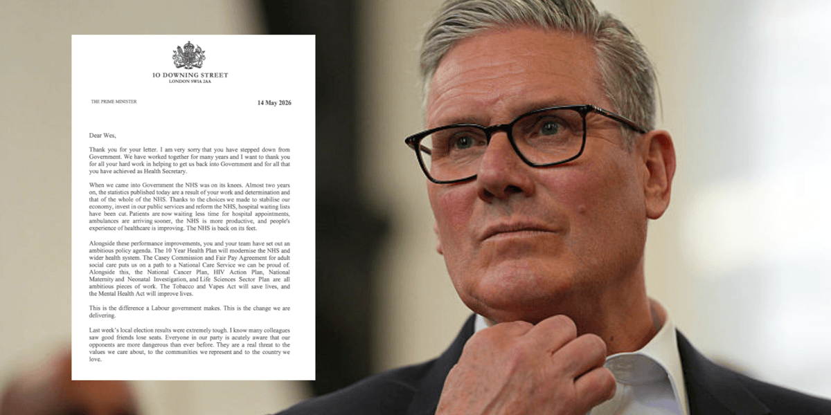 Keir Starmer responds to Wes Streeting after Cabinet resignation ...