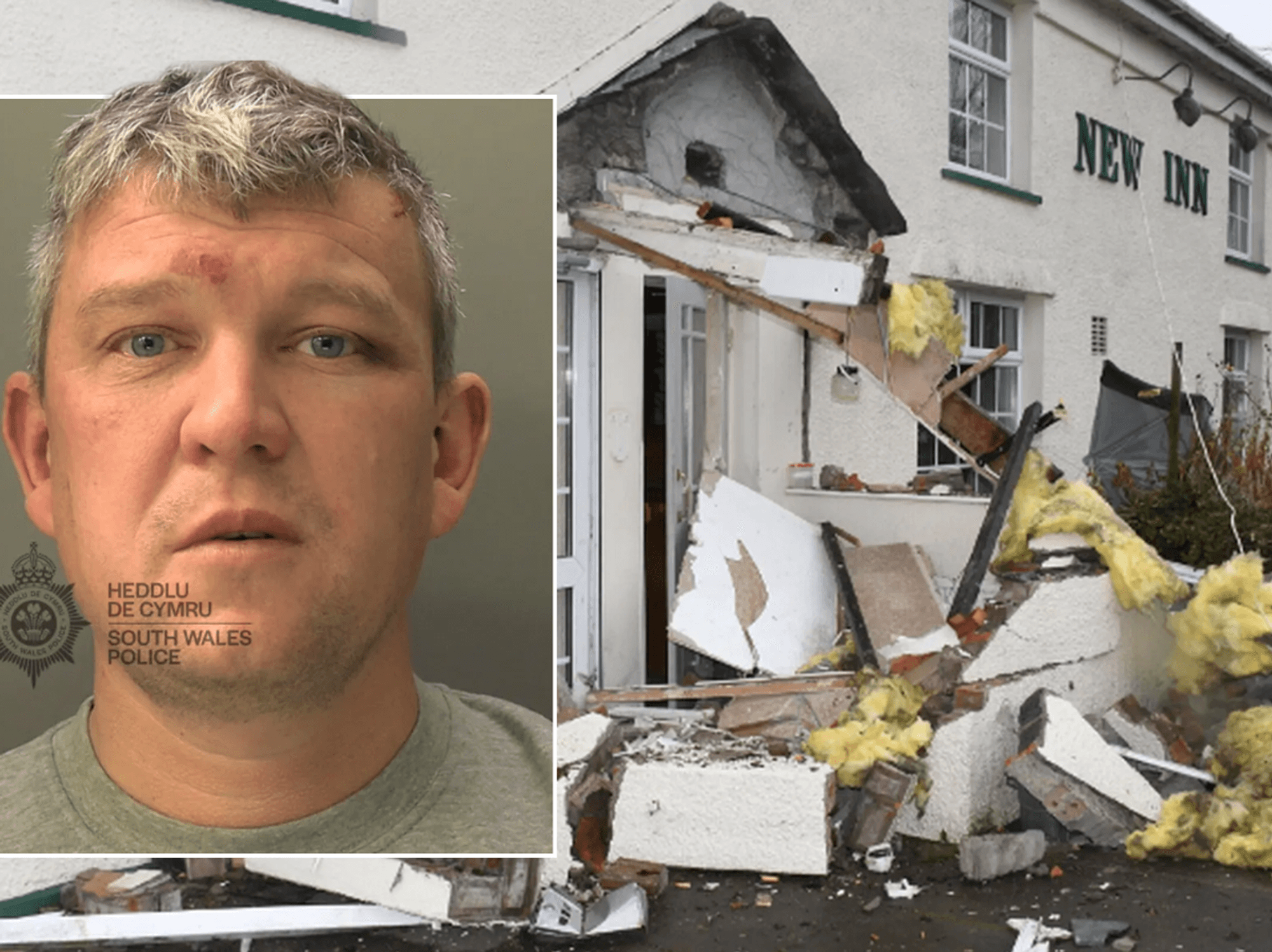 'Paranoid' pubgoer destroyed pub with bulldozer because he thought his wife was having affair wit...