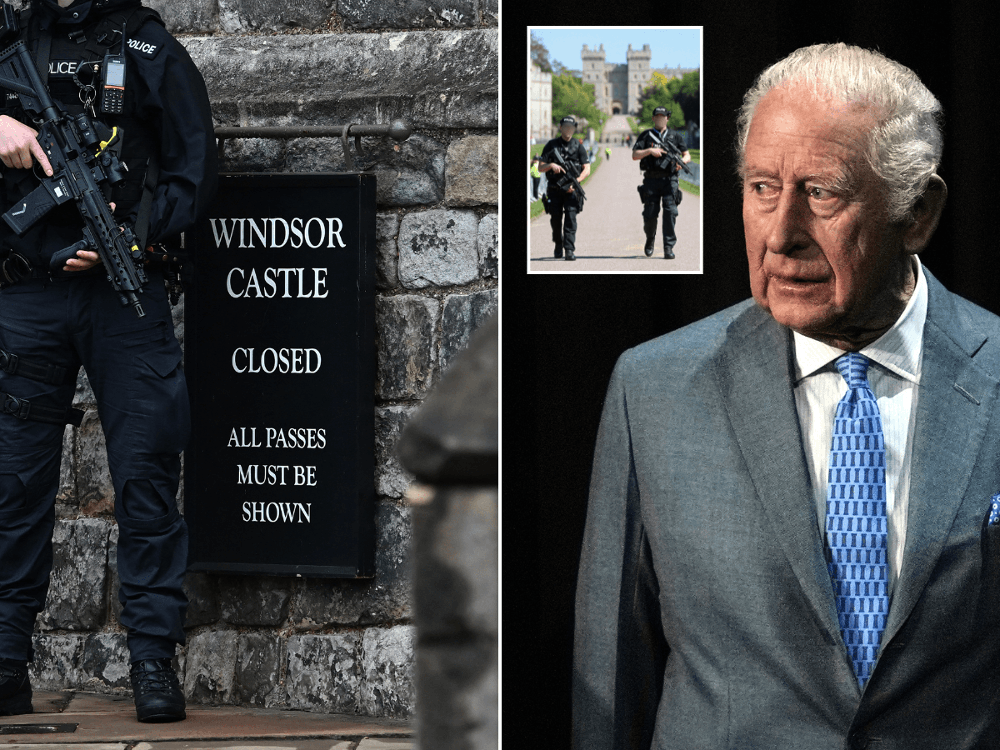 Armed police accused of SLEEPING instead of guarding King at Windsor Castle
