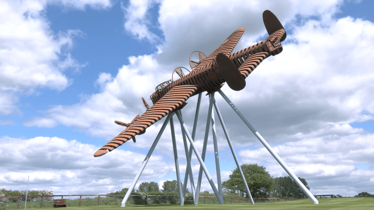 Lancaster bomber sculpture 'bigger than the Angel of the North' pays tribute to fallen heroes