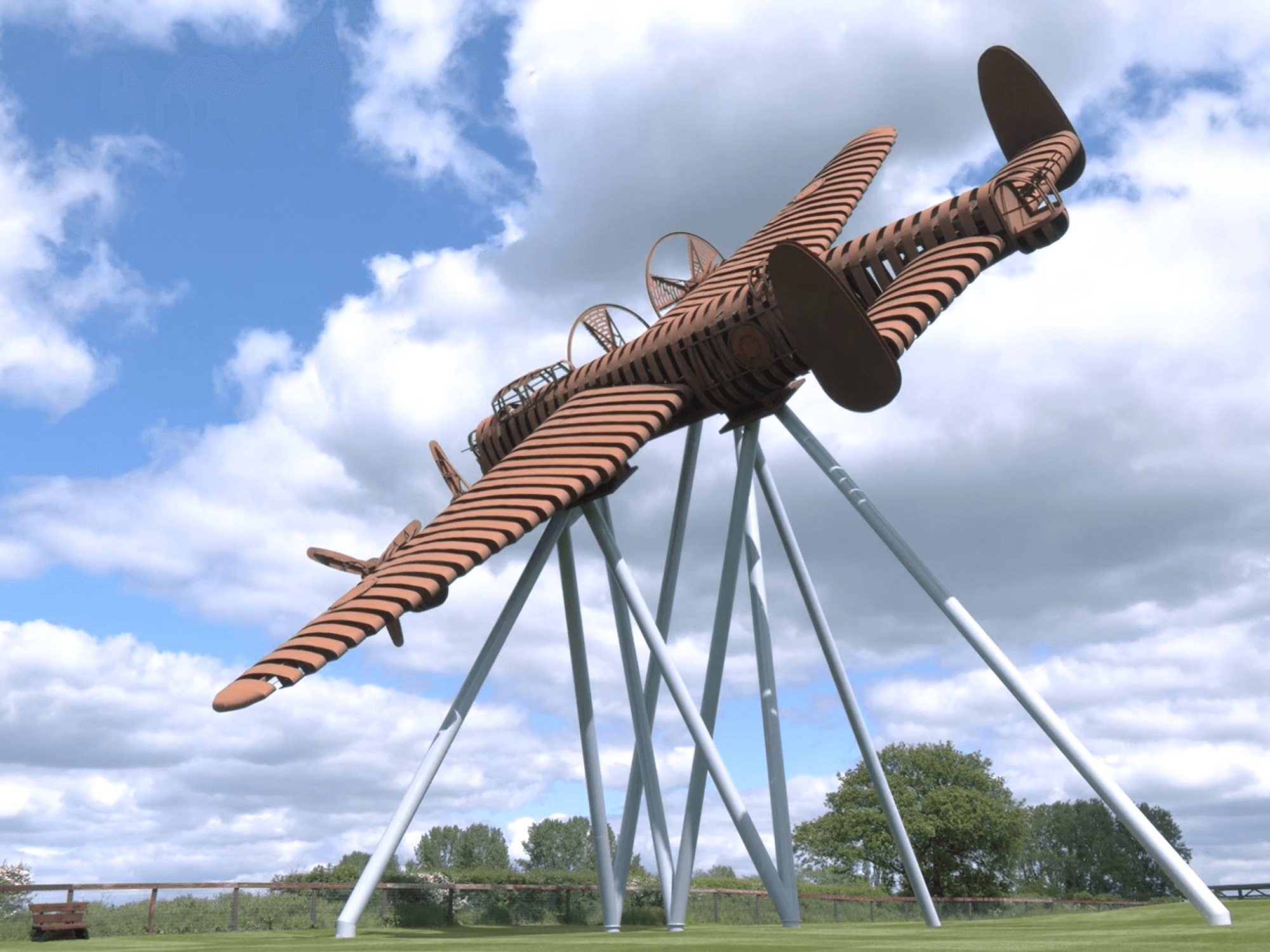 Lancaster bomber sculpture 'bigger than the Angel of the North' pays tribute to fallen heroes