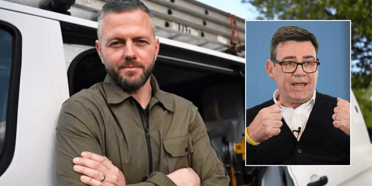 Meet Reform’s ‘plucky plumber’ candidate who faces ‘David versus Goliath battle’ against Andy Burnham Meet Reform’s ‘plucky plumber’ candidate who faces ‘David versus Goliath battle’ against Andy Burnham
