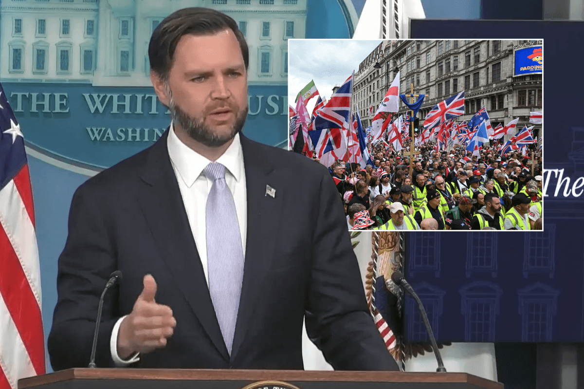 ‘It's okay to defend your culture!’ JD Vance tells Unite the Kingdom rally attendees to ‘keep on going’