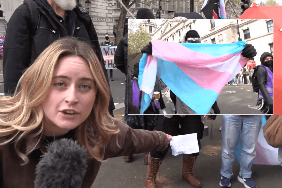 'You can f**k OFF!' Trans activists wield DEATH THREAT signs as protest descends into 'insanity'