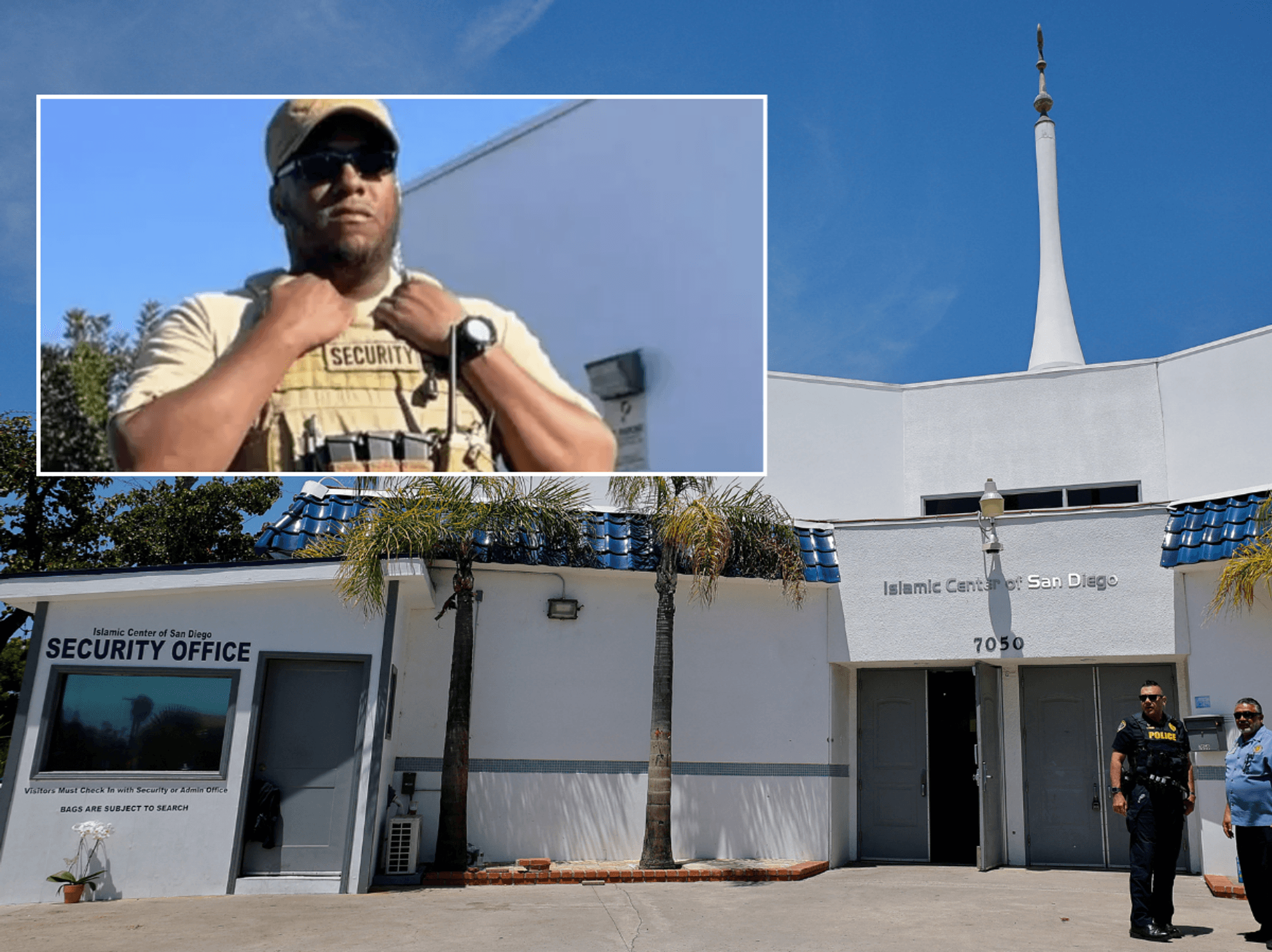 Security guard at heart of San Diego mosque shooting hailed a hero after engaging gunmen in battle