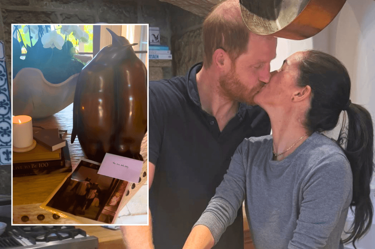 Prince Harry presents penguin statues to Meghan Markle eight years after royal wedding