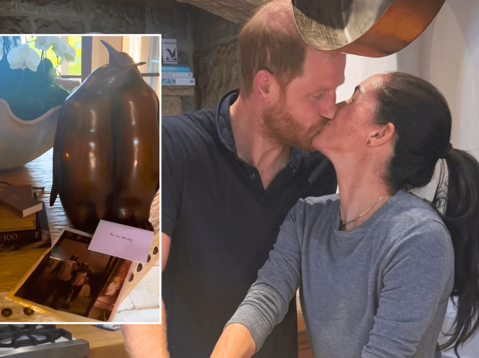 Prince Harry presents penguin statues to Meghan Markle eight years after royal wedding