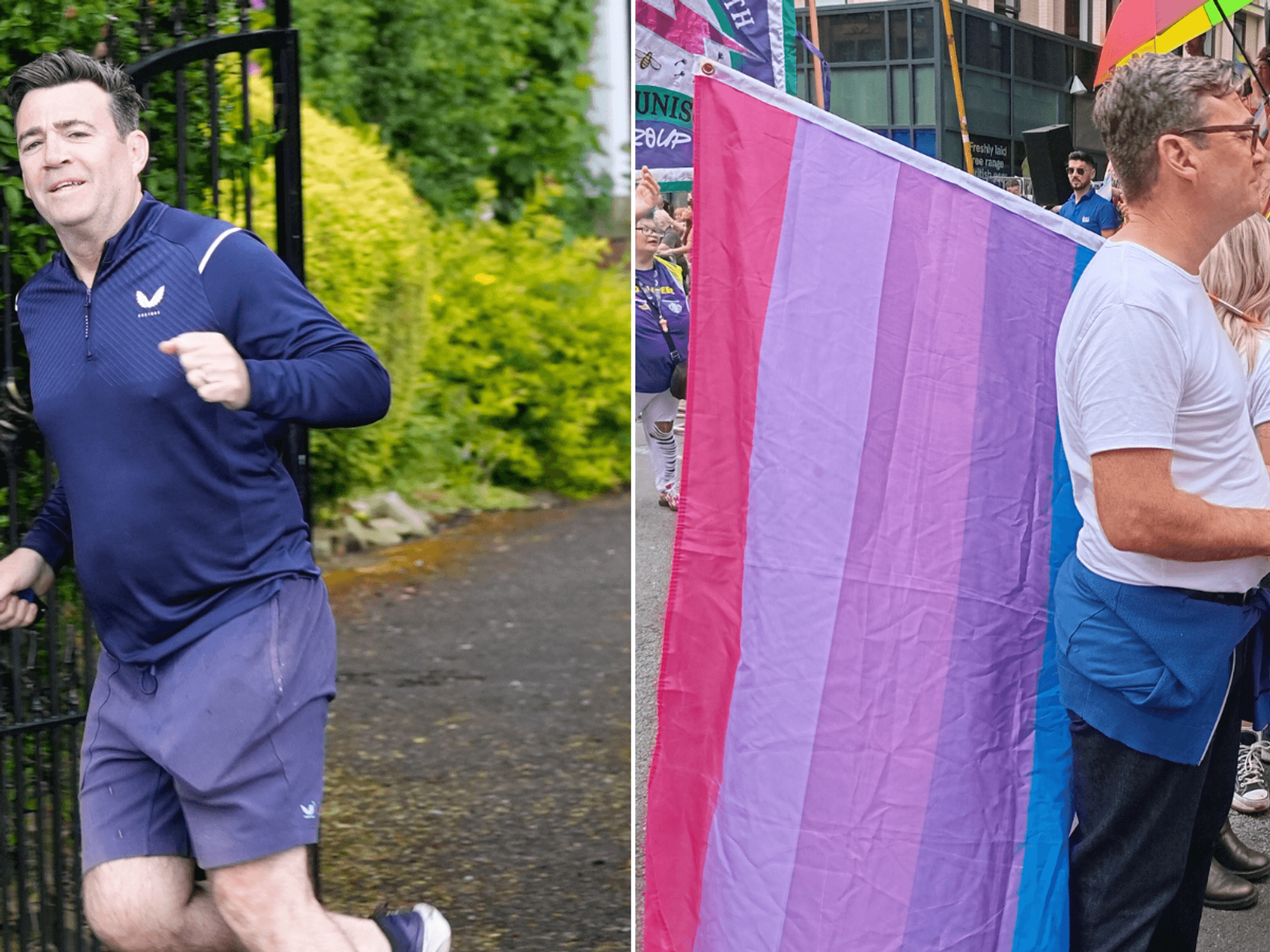 Andy Burnham says biological men who identify as women should be able to use female toilets as he...