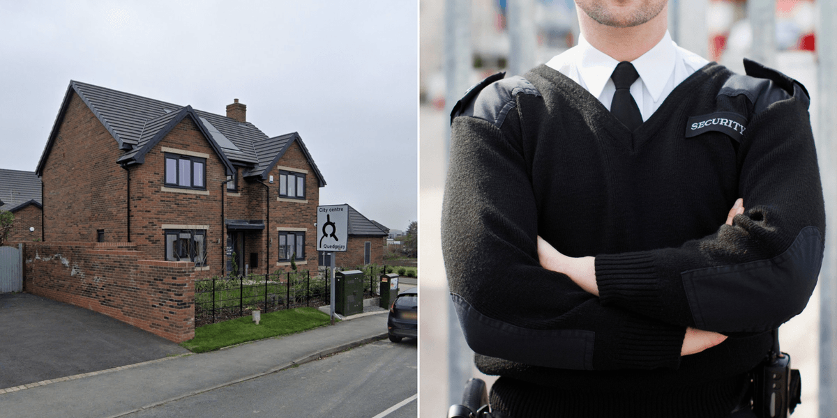 Gloucester man hires round-the-clock security guards to protect wall at centre of bitter dispute Gloucester man hires round-the-clock security guards to protect wall at centre of bitter dispute