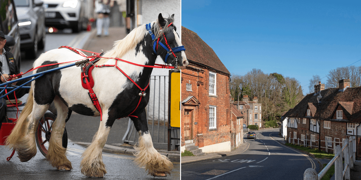 Fearful village forced to shut up shop while hundreds of travellers parade through streets Fearful village forced to shut up shop while hundreds of travellers parade through streets