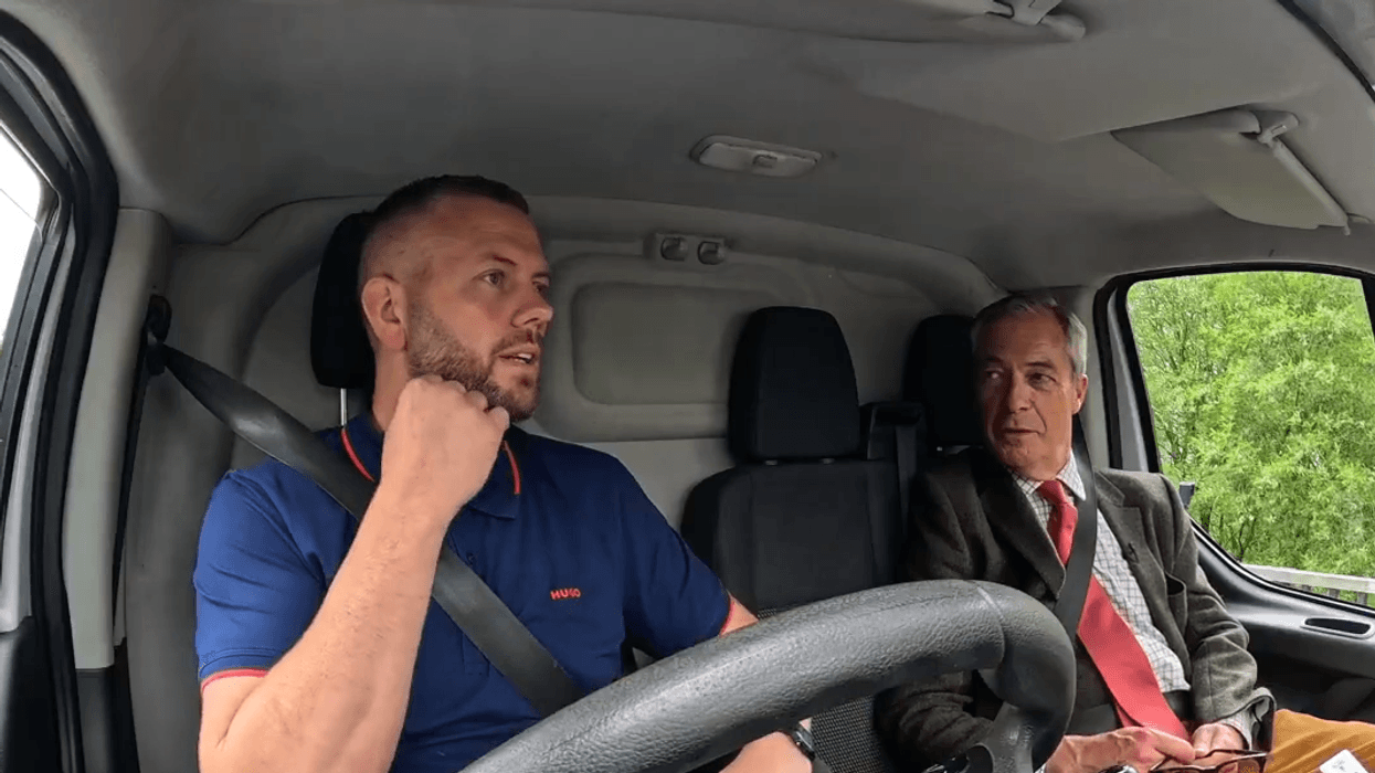 Watch in full: Nigel Farage takes van ride with...