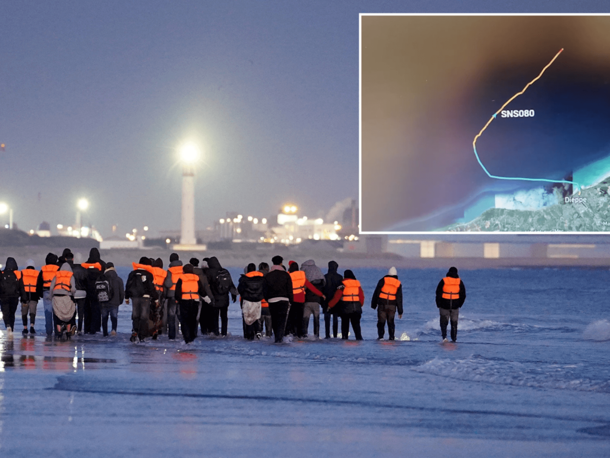 Migrant boat launches from furthest away beach ever recorded as smugglers evade French patrol