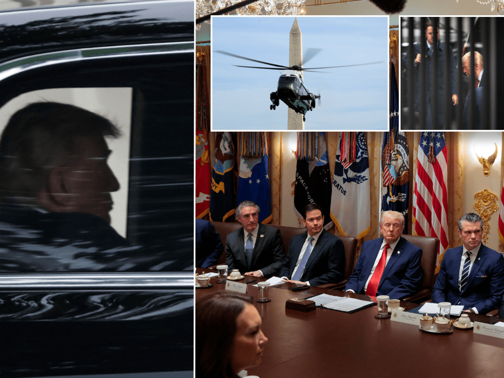 Donald Trump cancels Camp David summit at last minute over safety fears as entire Cabinet rushed ...