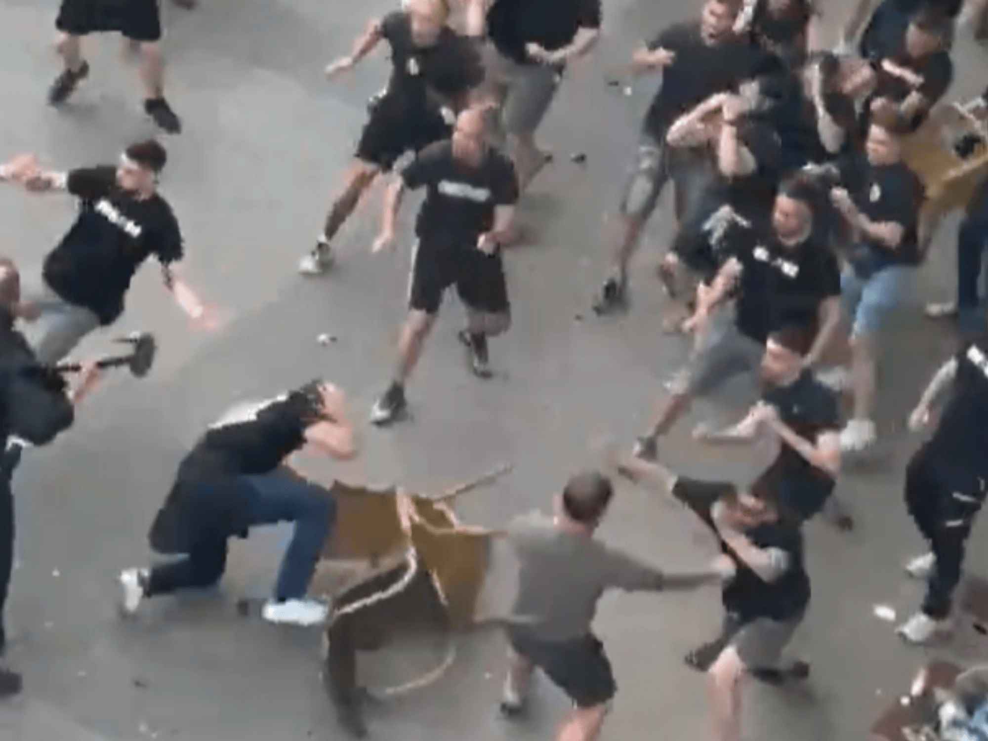 Crystal Palace fans ambushed by black-clad mob in Leipzig on eve of Conference League final